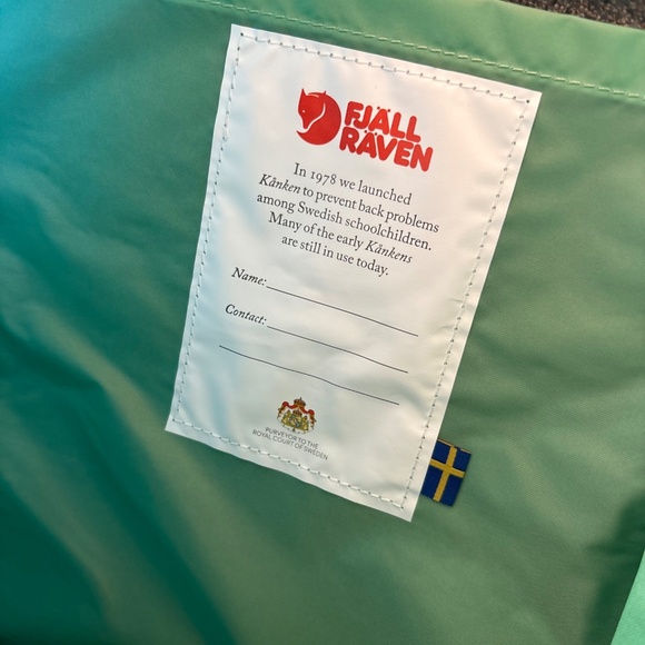 NWT Fjallraven Apple Mint Green Classic Kanken Unisex Convertible Backpack - Picture 10 of 10